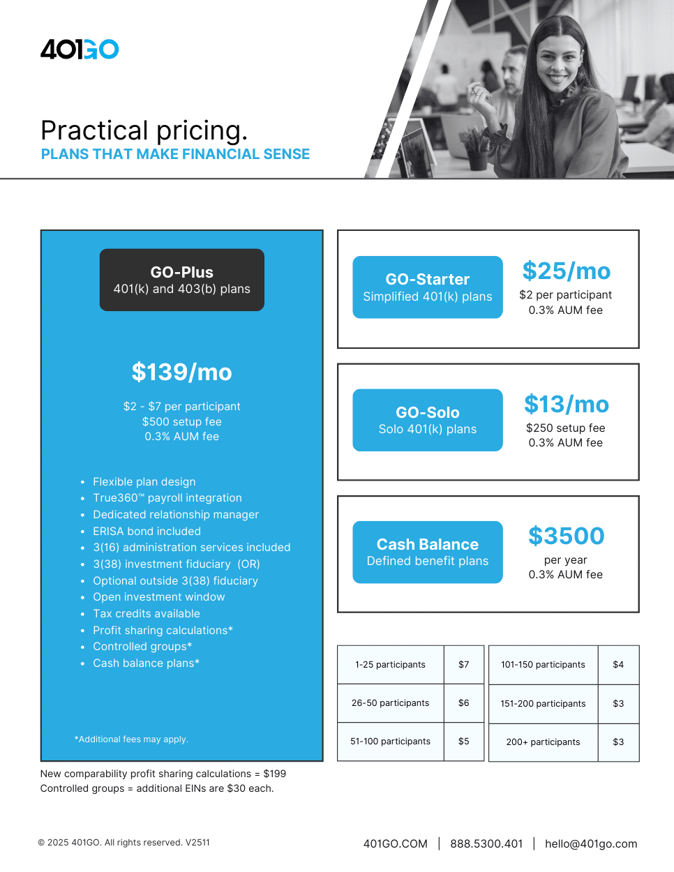 401k Pricing flyer