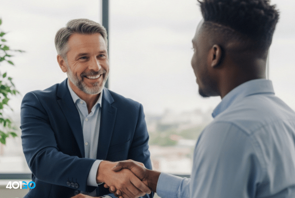 A financial advisor meeting with a client.