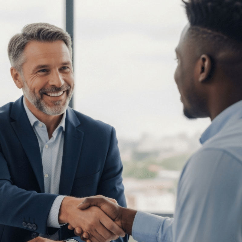 A financial advisor meeting with a client.
